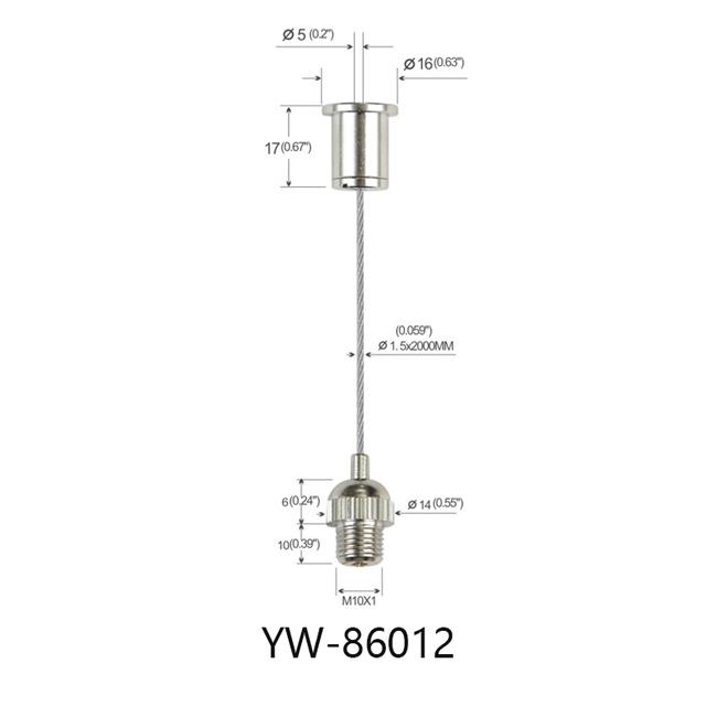 브래지어.ss Ceiling Cable Hanging System Light Suspension Kit With M10 Thread YW86012 0