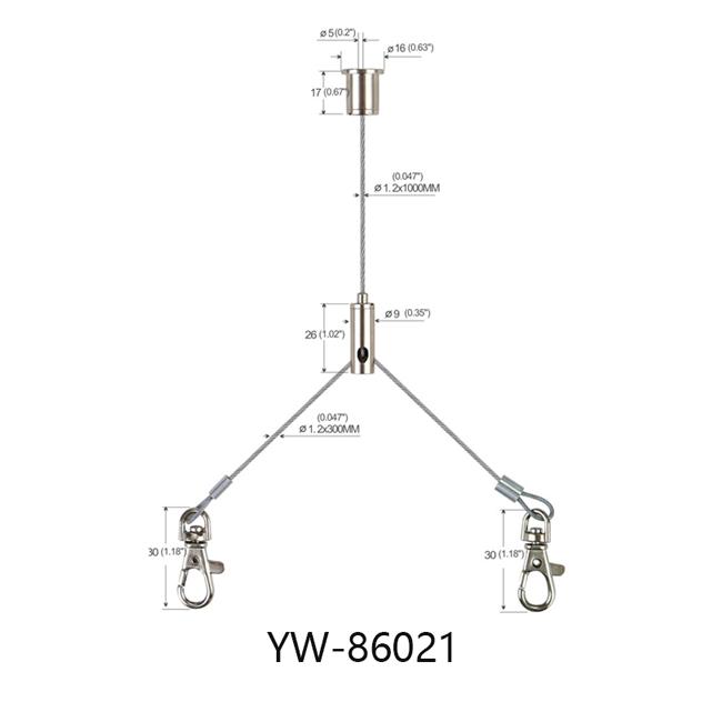 Y Type Nickel Plated 브래지어.ss A.rt Cable Hanging A.nd Picture Hanging System YW86021 0