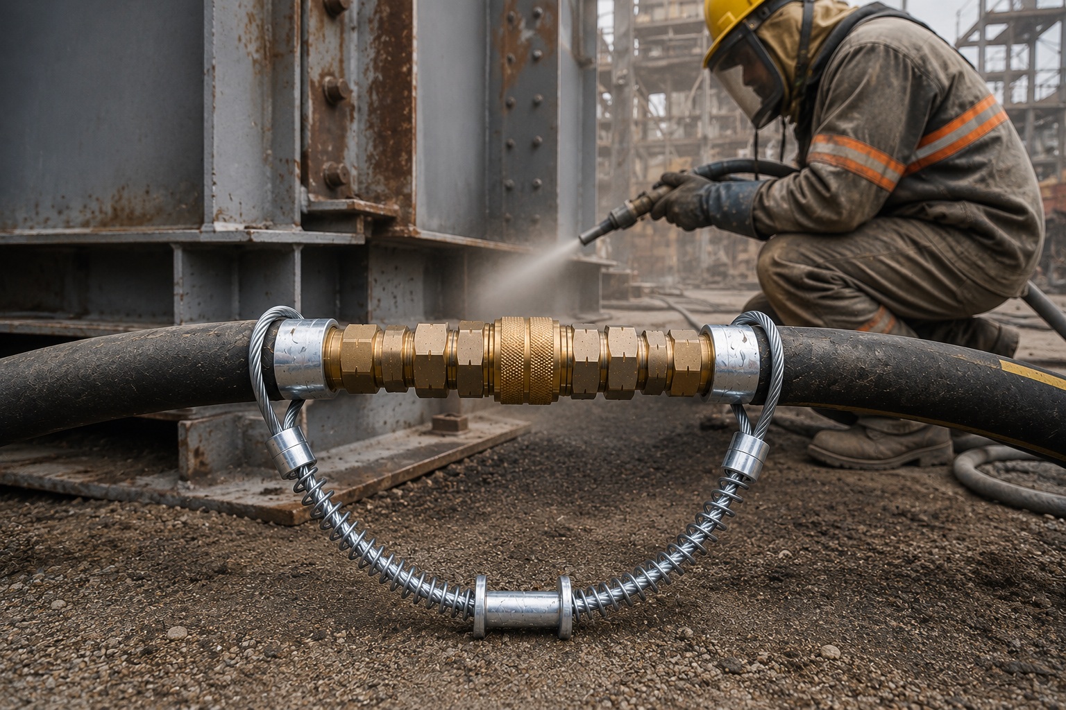 Sandblasting 호스 안전 케이블 for construction and industrial maintenance Sandblasting 호스 안전 케이블 for construction and industrial maintenance