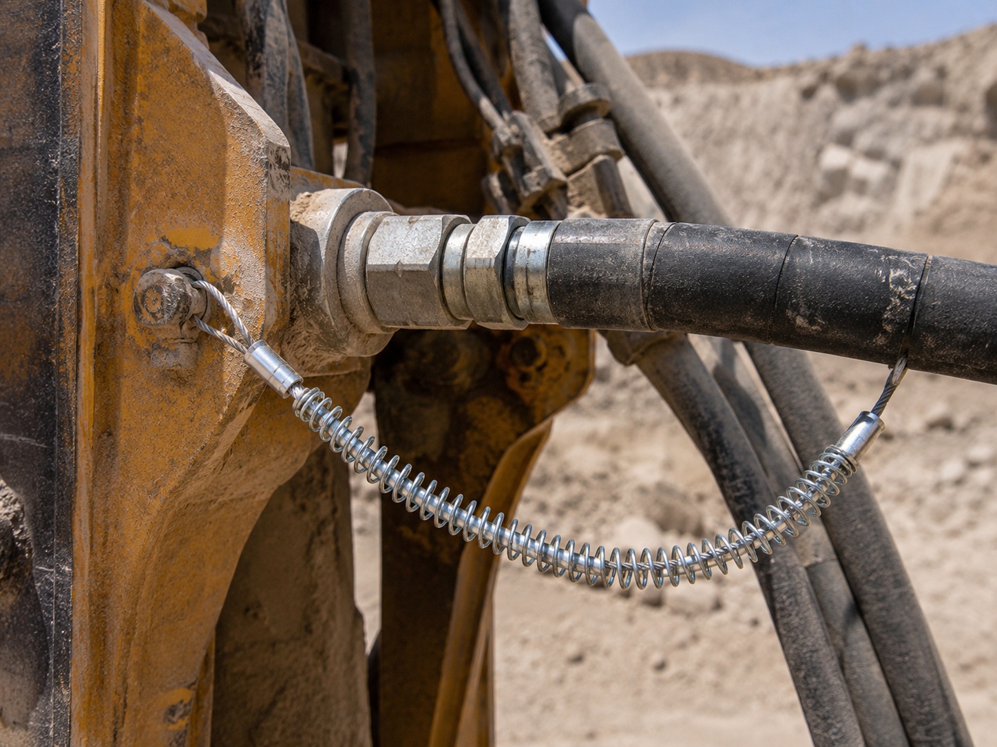 Mining 유압 호스 수수유유압 호스 유유압 호스 유유압 호스 유유유압 호스 유유유압 호스 유유압축기 installed on heavy equipment hose connection